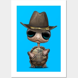 Cute Baby Turtle Sheriff Posters and Art